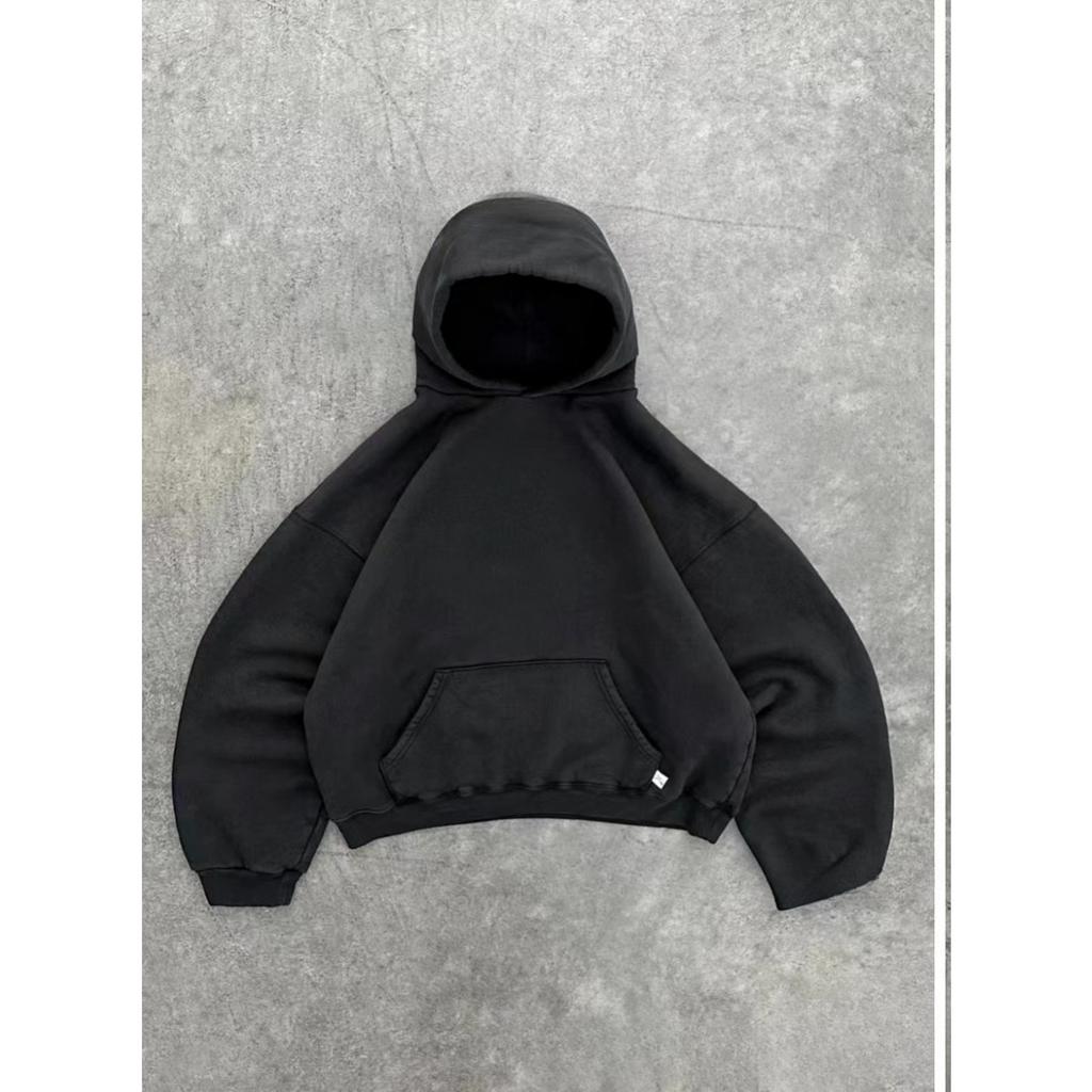 RogueWave European and American Fashion Loose Hooded Solid Color Street Sports Top