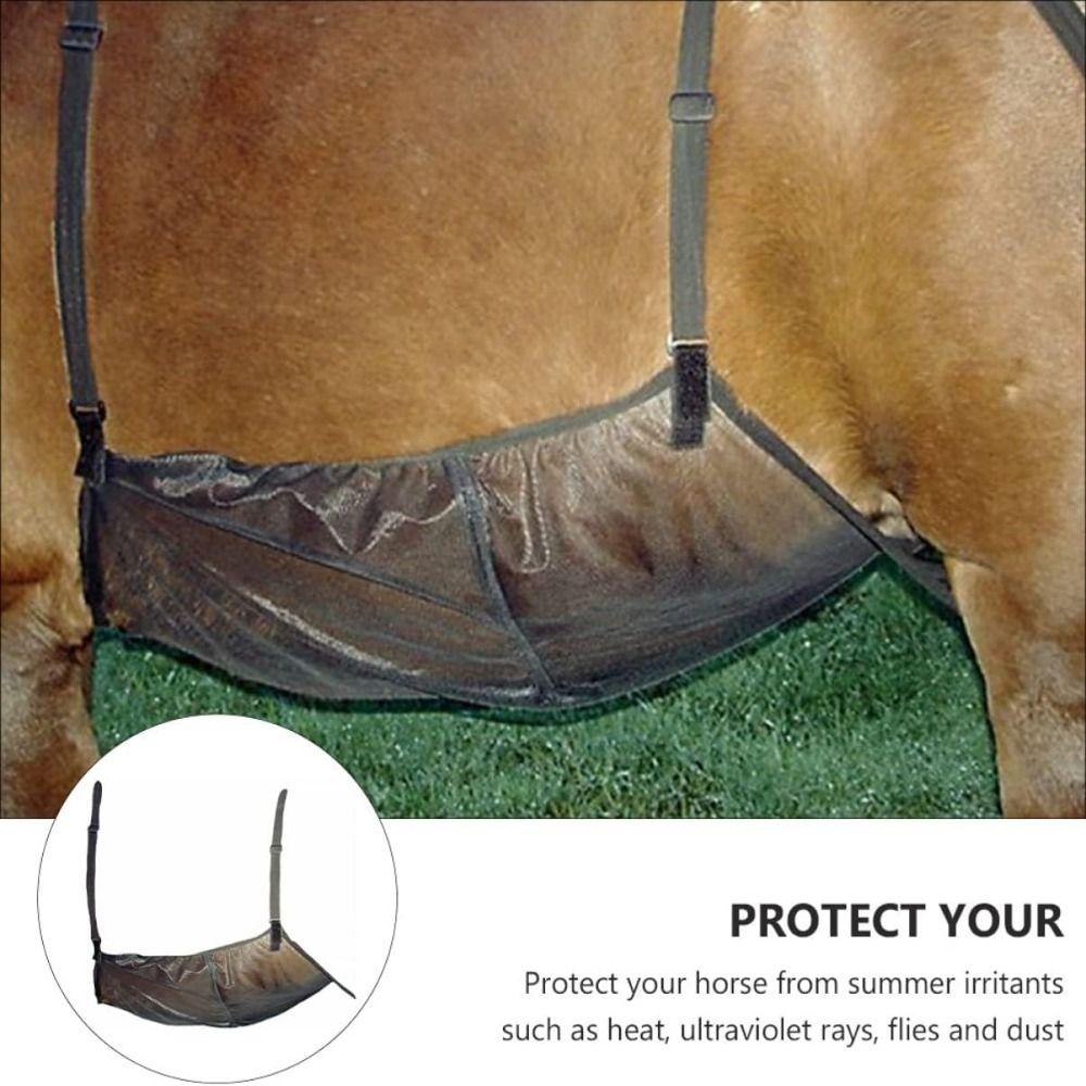 Удобная попона от слепней для лошади, мелкая сетка, защитное снаряжение для лошади, защита живота, конная амуниция