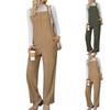 Women's Casual Loose Solid Color Pocket Loose Corduroy Jumpsuit Fashion Pants Pants