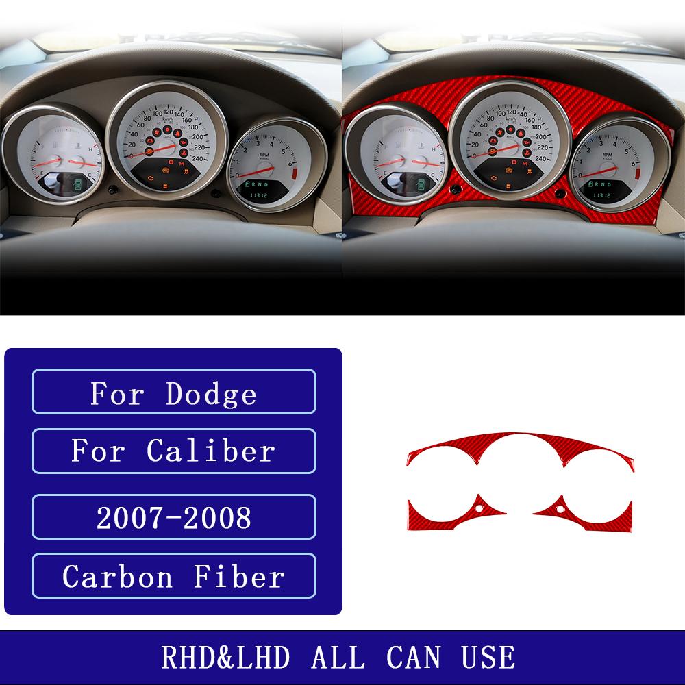 Для Dodge Caliber 2007-2008 Панель приборной панели спидометра из углеродного волокна Накладка Декоративные наклейки Аксессуары для интерьера автомобиля