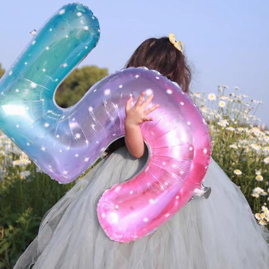 40-дюймовое украшение из воздушных шаров Яркий цвет Противовзрывной эффект градиента Очень большой несколько стилей Рождественский день рождения Алюминиевая пленка Орнамент из воздушных шаров