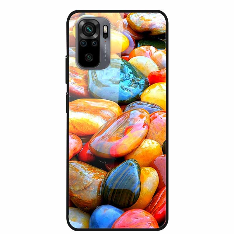 Закаленное Стекло Чехол для Redmi Note 10 Pro Чехол Жесткий Чехол для Xiaomi Redmi Note10 5G Чехол для Телефона Note10 Pro Fundas Бампер из ТПУ