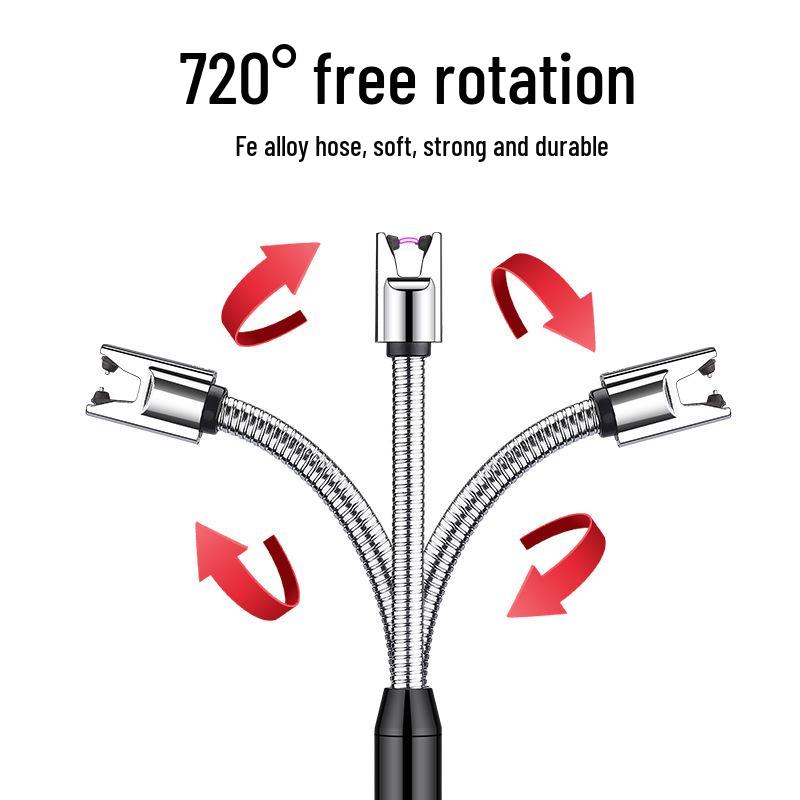 Новая USB-C ветрозащитная дуговая импульсная кухонная зажигалка с перезаряжаемым аккумулятором