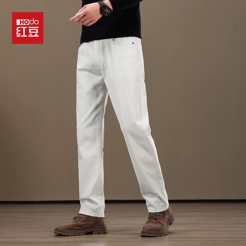 Hodo Men's High-Rise Straight Leg Cotton Blend Casual Jeans