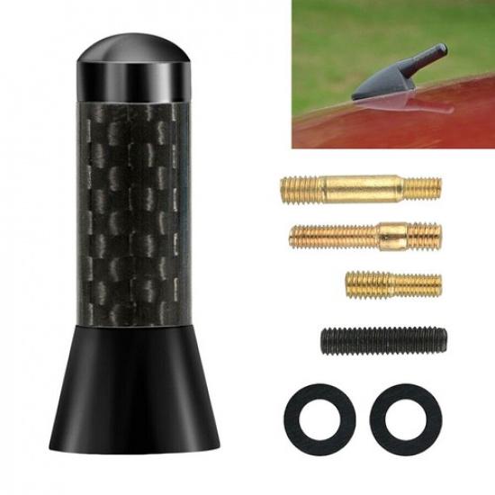 Auto Car Carbon Antenna Fiber Radio AM/FM Vehicle Roof Aerial Stubby EAR 1.4inch