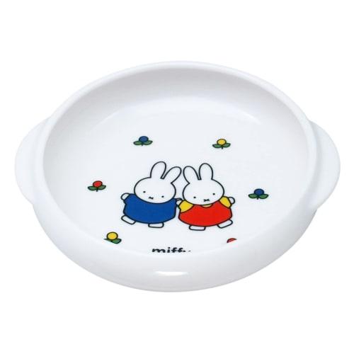 Kaneshotouki Porcelain "Miffy" Universal Tableware, Children's Tableware, Easy-Scoop Bowl, Medium, Approx. 14.5cm Diameter, Microwave and Dishwasher S