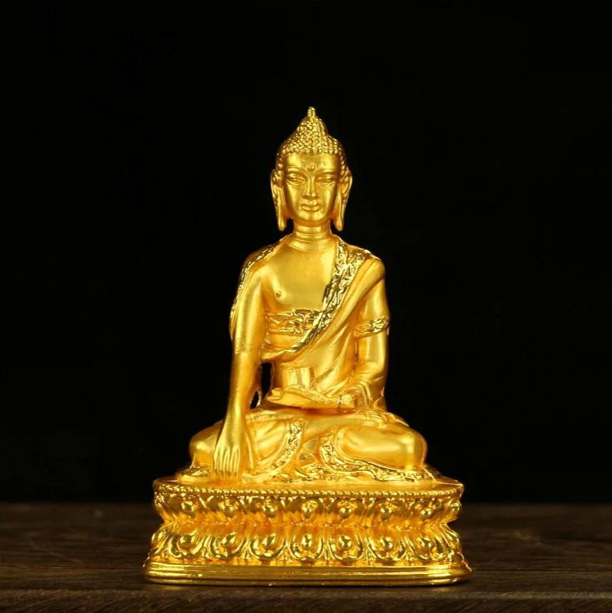 1PCS 3-inch Alloy Manjusri Four Armed Lotus Master White Green Tara Diamond Buddha Home Desktop Decoration