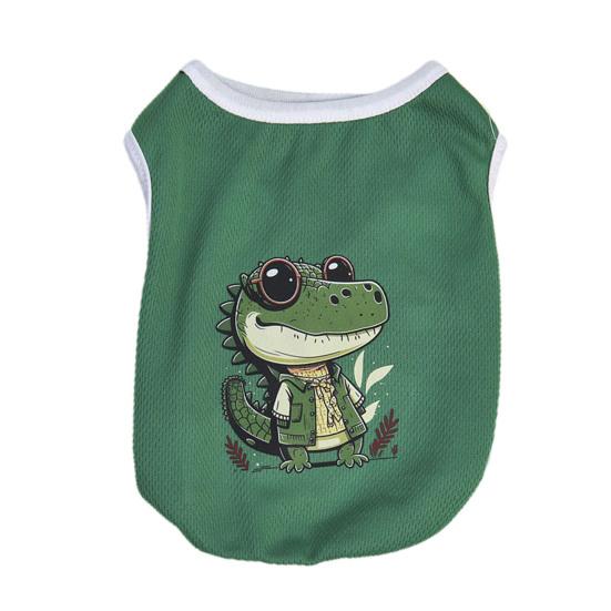 Стильный мягкий сохраняющий прохладу полиэстеровый жилет с рисунком пингвина для щенков, летняя одежда для домашних животных для плюшевых собак