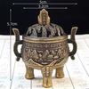 Тайшань Каменный Страж Трехногая Чаша для Курения Держатель для Благовоний с Ручкой Йога Медитация Домашний Декор Древний Стиль