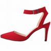 Newest 2024 Women Sandals Summer Ladies Suede 8cm Thin Heel Pumps Wedding Party Shoes Women Open Toe Sexy Ankle Straps Sandals Shoe