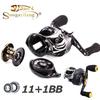 Baitcasting Reels Magnetic Brake Left Right Fishing Reel for Bass Trout Salmon Feeder Fishing