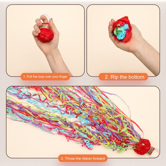 10 шт., ручной бросок, стример, поппер, день рождения, свадьба, открытие школы, выпускной, вечеринка по случаю выхода на пенсию, праздник без беспорядка, конфетти, бумажная лента, крекер