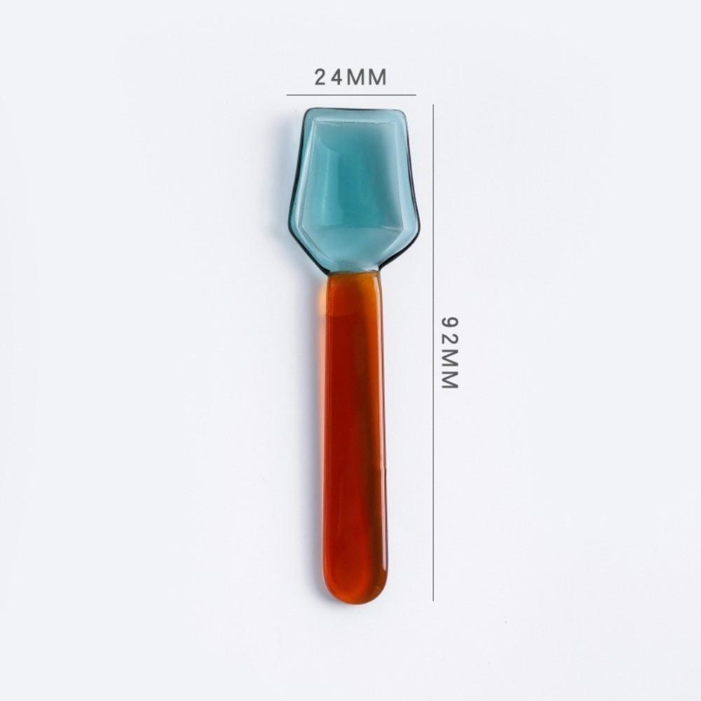 Small Glass Spoon High Temperature Oatmeal Yogurt Spoon Cute Dessert Spoon