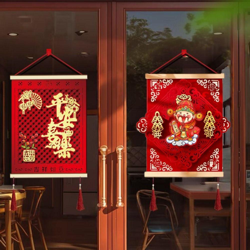 with Tassel Spring Festival Hanging Decoration Three-dimensional God of Wealth Pendant Home
