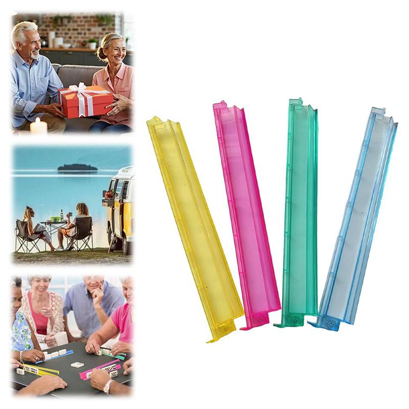 1/4 шт. Маджонг Все-в-одном Подставка для плиток и Пушер Прозрачный акриловый Маджонг Подставка и Пушер Комбо Современные американские подставки для плиток маджонга