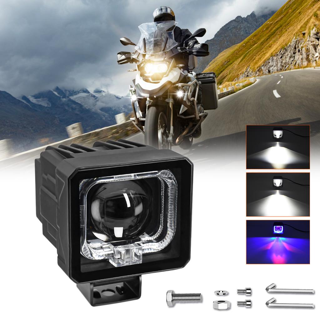 Motorcycle Spot Light, IP68 LED Auxiliary Driving Light with Mounting Bracket, High Intensity Fog Light for ATV, Truck,