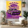 Truck Racing3 Custom Your Name Wall Decor Tapestry Art For Pet Memorial Birthdaywedding Party Backdrop Family Gift