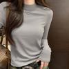 Semi-turtleneck Knitted Bottoming Shirt for Women's Inner Wear, Autumn and Winter 2025 New High-end Foreign-style Slim-fitting Long-sleeved 