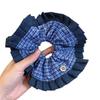 Korean Bow Denim Blue Plaid Square Scarf Large Intestine Headband Hair Square Female Band Hair H0K6