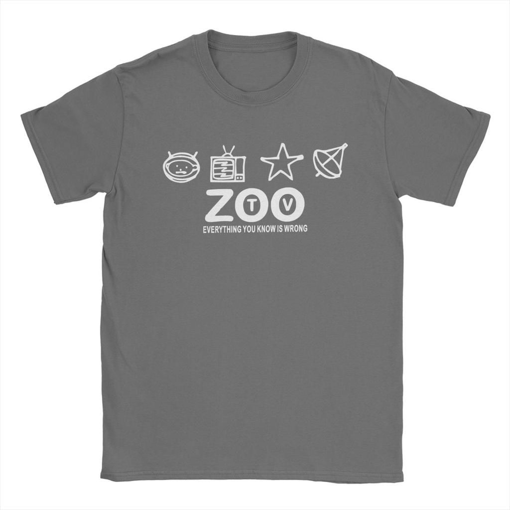 Мужская футболка U2 Zoo Band, топы из чистого хлопка, модные футболки с коротким рукавом и круглым воротом, футболки 4XL 5XL