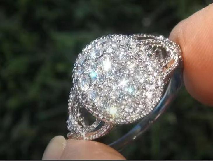 Luxury Statement Diamond Zircon Ring & Bracelet - European & American Style