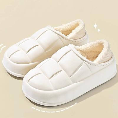 Осенние и зимние непромокаемые хлопковые тапочки женские сумки и домашние тапочки обувь для дома плюшевая обувь для пар