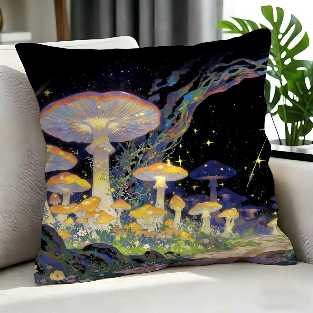 Plant MMushroom Cushion Cover Cushion Cover Set Pcs x x x Pillowcase Decorative Sofa Home Decor