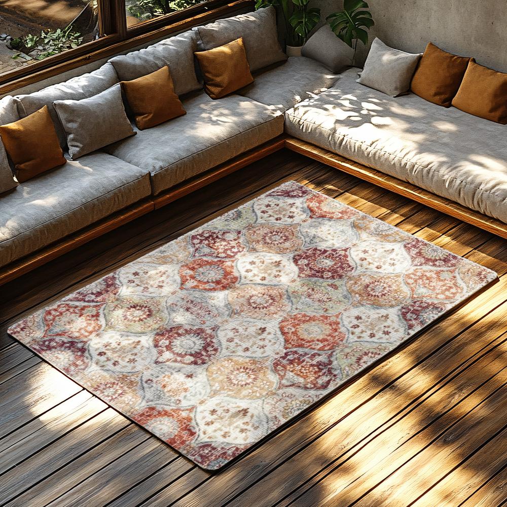 Винтажный богемный ковер, Ковер с этническим узором мягкого голубого цвета, Нескользящий ковер для гостиной, Моющийся декор с низким ворсом для спальни, прихожей