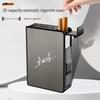 Men's Automatic Pop-Up Metal Cigarette Case - Holds 20 Sticks, Personalized Design, Portable and Creative Gift.