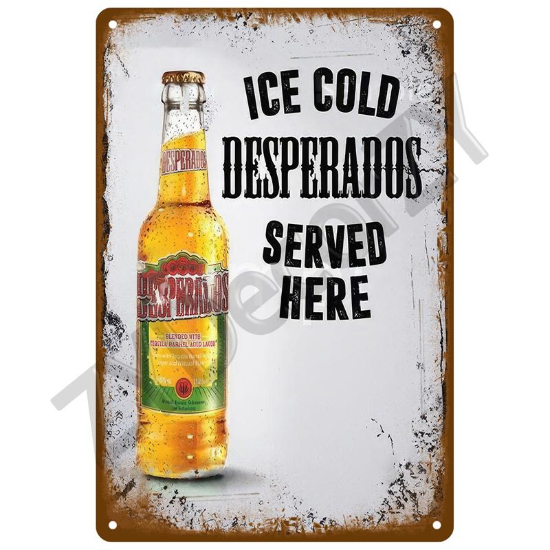 Beer Tin Sign Retro Wall Plaque Art Club Pub Bar Poster Home Decor Metal Sign Wall Decorations Vintage Cafe Mural Plate Brand