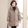 Women's Genuine Down Jacket: National Standard 90% White Duck Down, New Style, Thickened for Warmth, Ideal for Middle-Aged and Elderly Ladies.