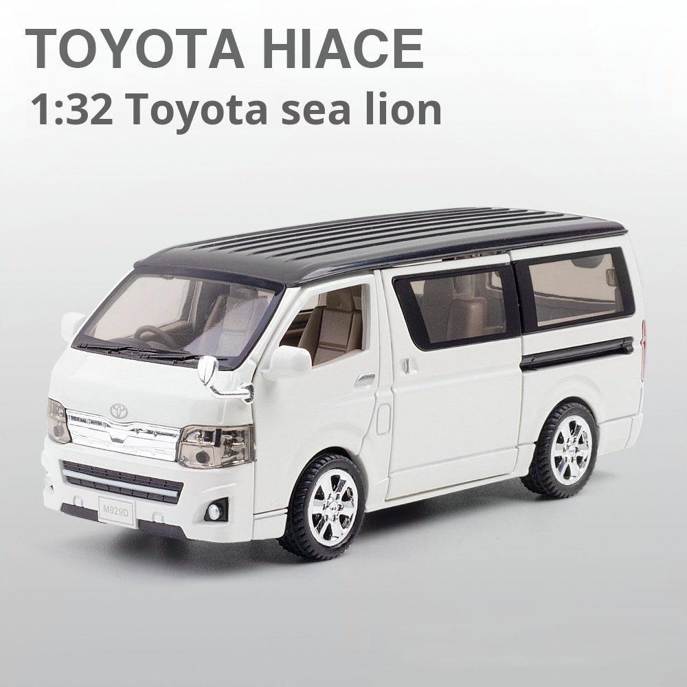 1:32 Scale Car Toy Car Models Alloy Diecast MPV Doors Opened Pull Back Sound Light Business Travel Vehicle Presents for Boys