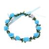 Wedding Rose Flower Women Headwear Crown Flower Headband LED Light Garland Wreath Decoration