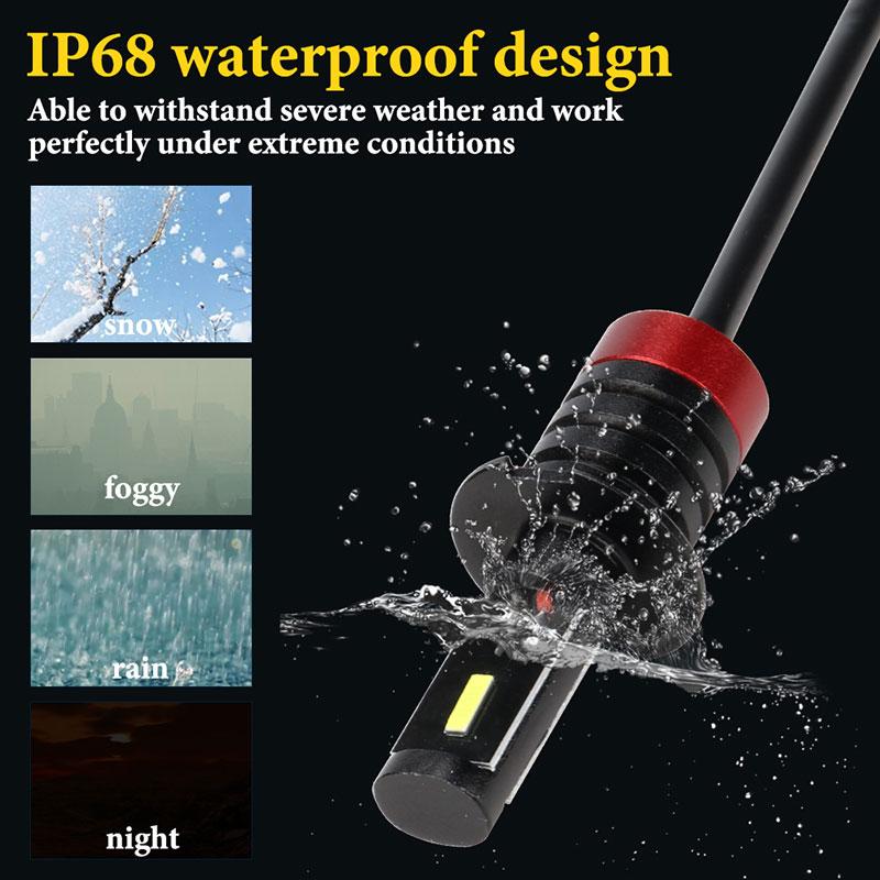 1 шт. H3 Светодиодные лампы H1 Светодиодные лампы 1860 Чипы 2smd Автомобильные противотуманные фары Дневной ходовой свет 12 В 6000 К Лампы для фар Белый Желтый