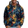 Мужская свободная толстовка с капюшоном с абстрактным принтом, мужская повседневная модная спортивная толстовка
