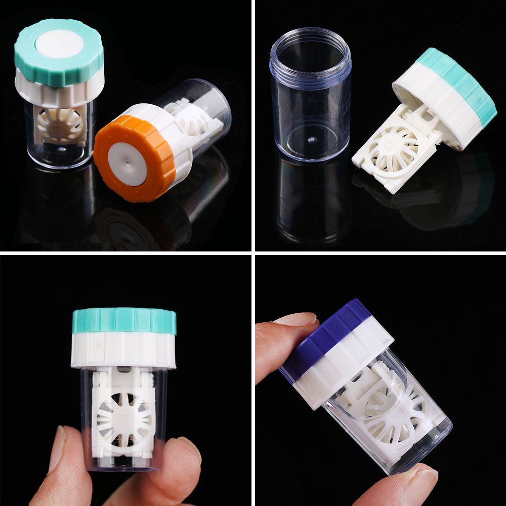 New Portable Plastic Soaking Box Travel Glasses Holder Contact Lens Case Candy Color