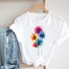 (Asian Size) T Shirt Fashion Women Sweet Watercolor Trend 90s Clothing Casual Top Short Sleeve Tee Print Lady Female Graphic T-shirts