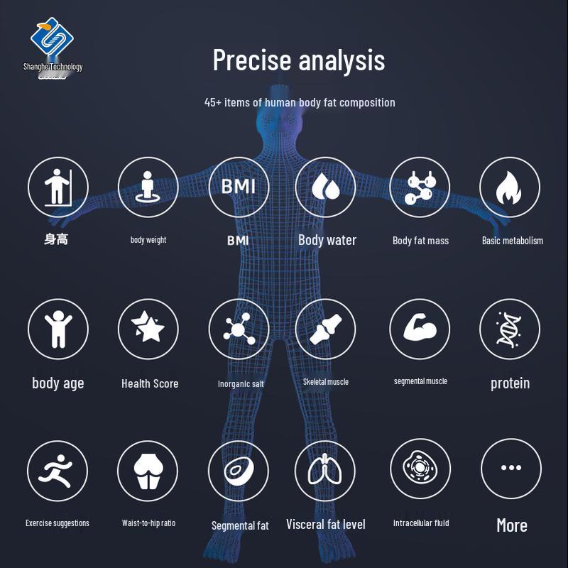 Shanghe SH-V19F Smart Body Fat Analyzer Scale with Printer (CN version)