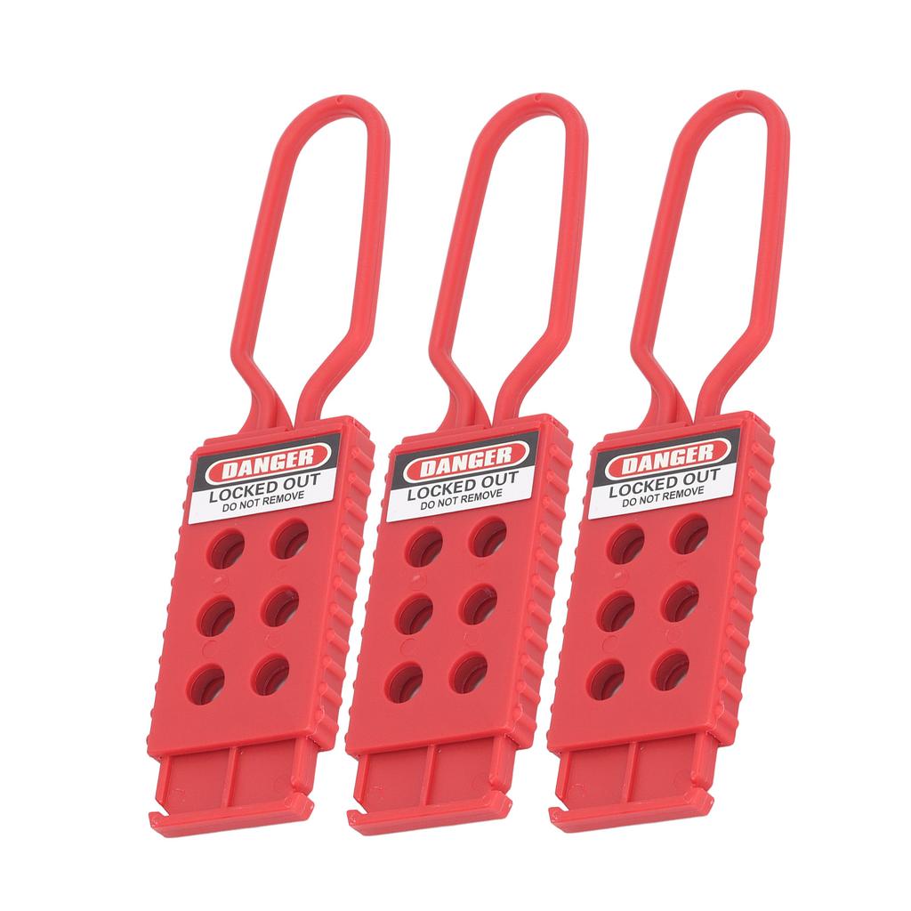 3PCS 6 Holes Tagout Hasps Electrical Insulation Lockout Hasp for Shutdown Maintenance 9mm Hole Diameter