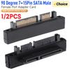 Карта-адаптер порта SATA 7+15Pin папа-мама Прямая/Под углом 90 градусов для SATA HDD SSD 22Pin папа-мама Кабель питания и данных SATA