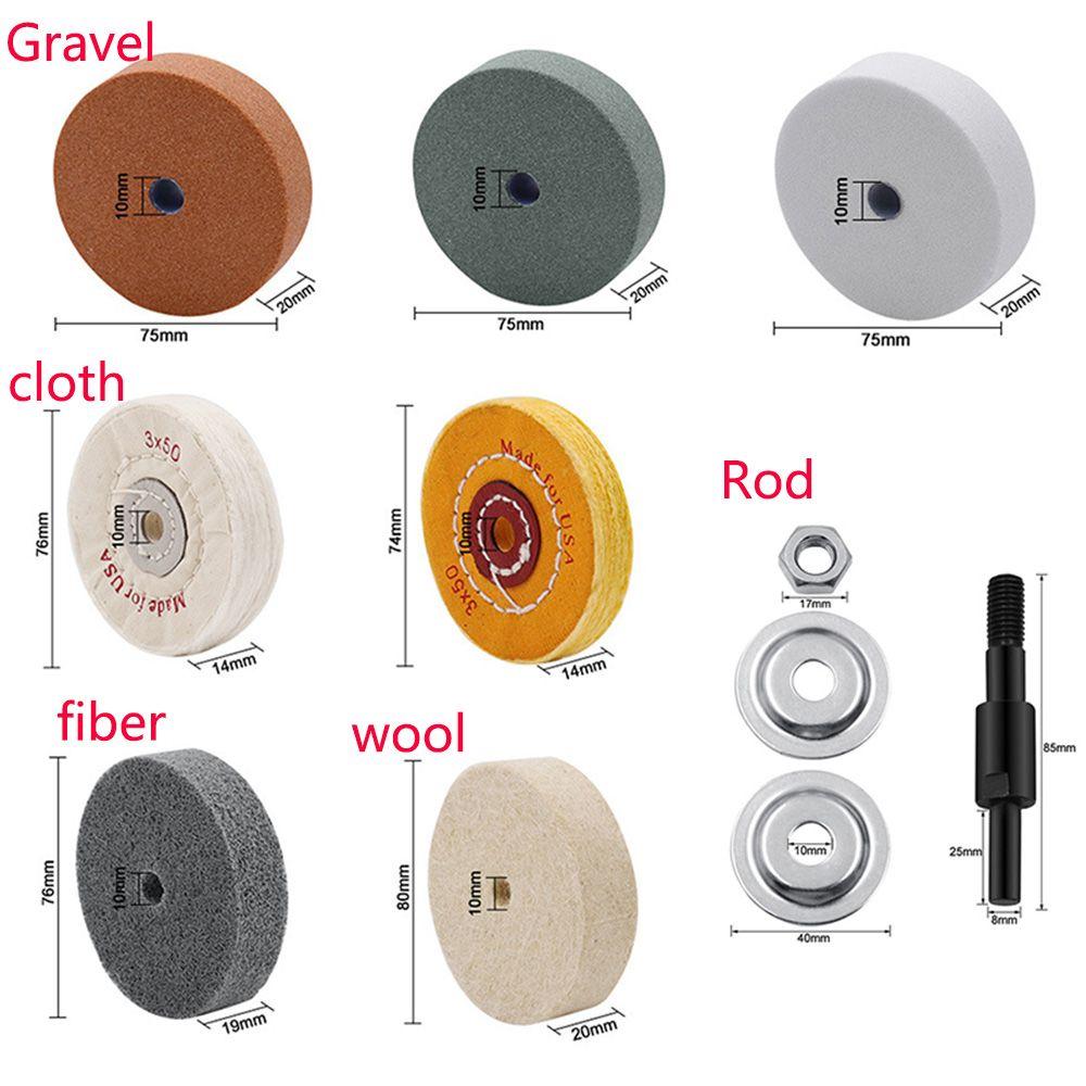 75mm Polish Metal Cotton Rotating Tool Abrasive Grinding Wheel Polishing Pad Grinding Disc Grinder