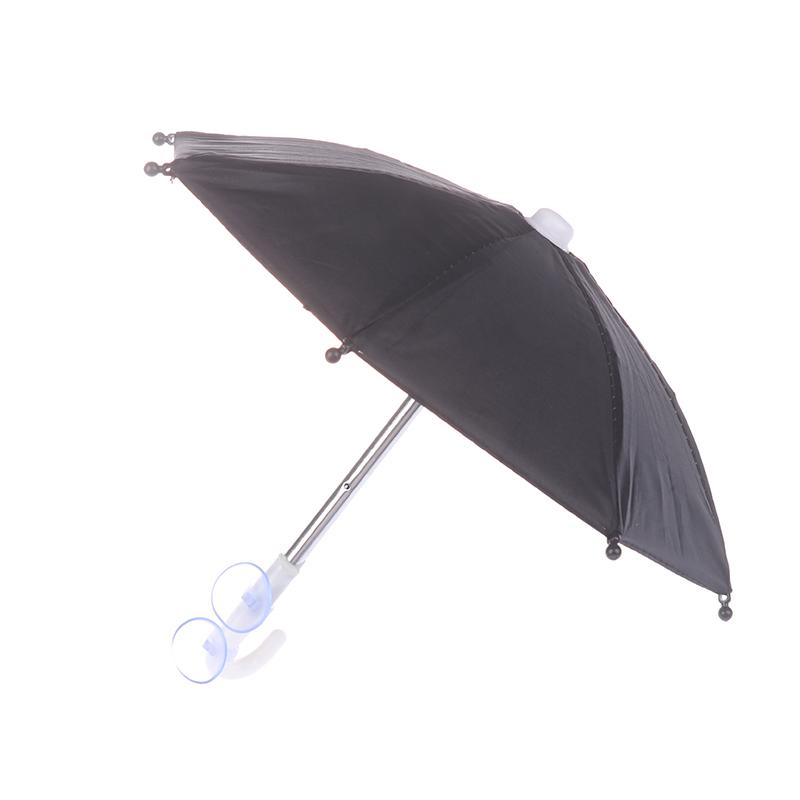 Auto Portable Mobile Phone Holder Car Mini Sunshade Rainproof Bike Motorcycle Decoration Umbrella Phone Stand Bracket Umbrella