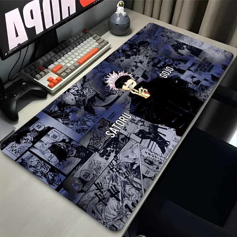 Коврик для мыши Большой Крутой Аниме Jujutsu Kaisen Годзё Сатору Игровой коврик для мыши Геймерский Коврик для клавиатуры ноутбука Шкаф для компьютера Настольный коврик