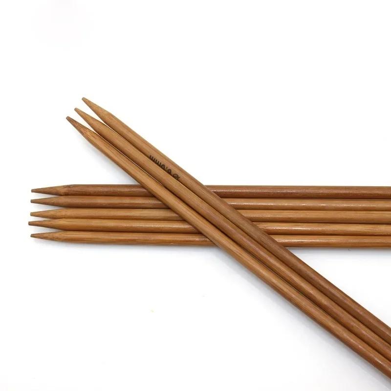 36PCS 18 Size Carbonized Bamboo Crochet Single Pointed Knitting Needles Sweater Needle with A Full Set of Beads