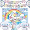 FCXZI Character Birthday Decorations Anniversary Birthday Party Supplies for Boys and Happy Cute Anime Shiny Party Cake Event Day Party Supplies