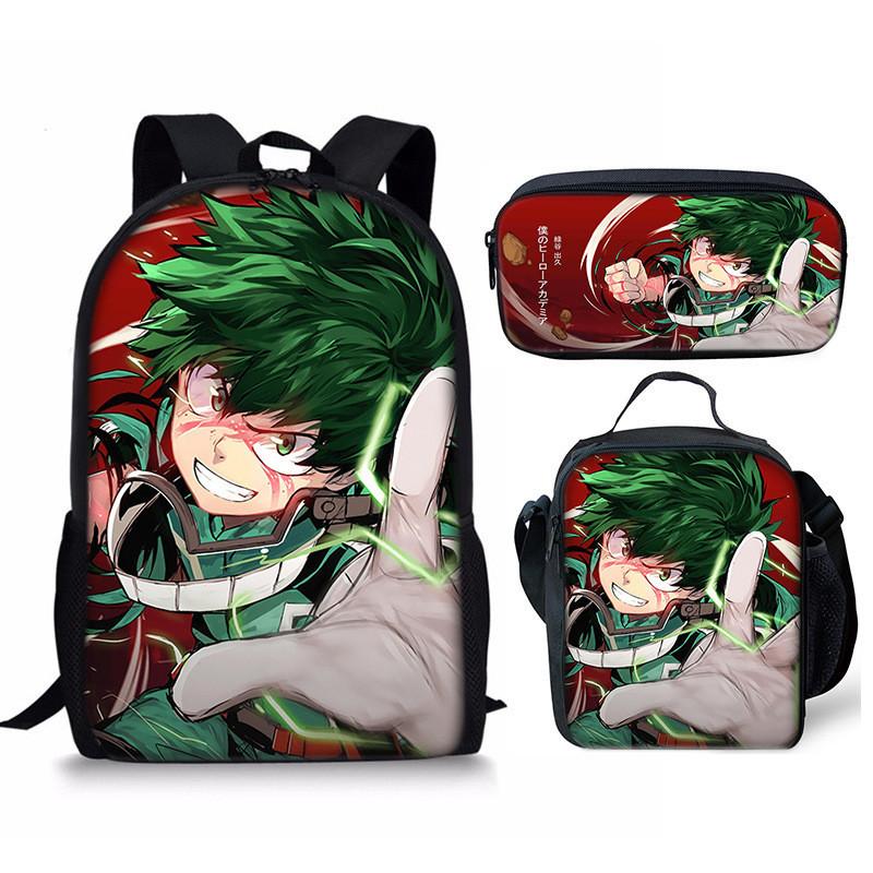 My Hero Academia Student Pack With Polyester Lining And Anime Cartoon Design For Teens