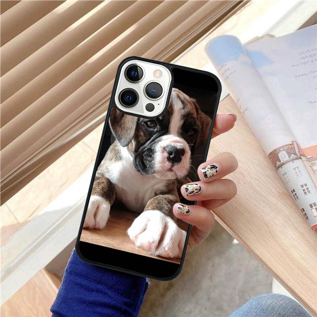Милый щенок боксера TPU Чехол-оболочка для iPhone 17 Air 15 16 14 13 12 Pro Max 11 Pro Max Plus Чехол для телефона
