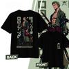 Аниме One Piece Ророноа Зоро Хлопковая футболка 2026 Лето Мужская и женская Мода Повседневная футболка с коротким рукавом Уличная одежда Унисекс
