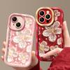 Oil Painting Flowers Suitable for Apple 15pro Mobile Phone Case Iphone14plus Silicone Puff 13 Full Cover Anti-fall 16