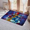 Game M Mega Man Floor Mat Eco  Flannel Doormat Non Slip Odorless Indoor Floor Rug Soft Short Plush Home Mat
